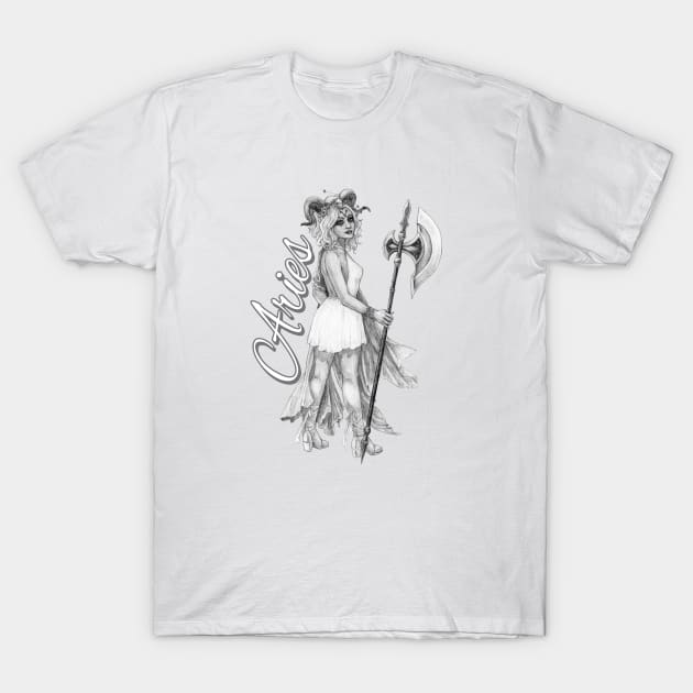 Aries Goddess T-Shirt by Aurora Illustration